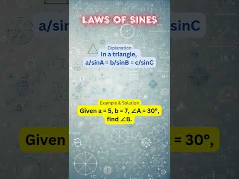 Laws of Sines ⏳#MathForKids #MathChallenge #LearningIsFun #Shorts