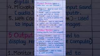 5 input and output devices in computer hardware || learn creative handwriting ||