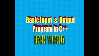 Basic Input/Output program in C++ | Turbo C++ C++ Programming #techworld #trending #viral #coding