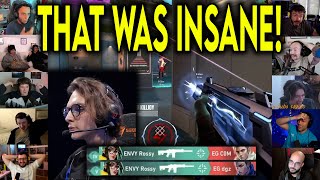 Valorant Streamers Reacts To ENVY Rossy HITTING A CRAZY ACE Against EG In VCT