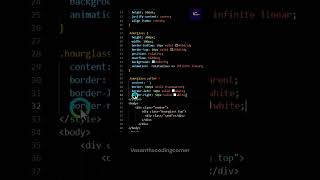 Hourglass HTML/CSS #html #css #htmltutorial #trending #coding #trend #trendingshorts #developer