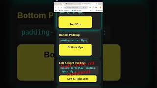 Day 19 - Css padding in 30 sec #css #viral #shortsviral #html #mernstack #padding #coding #htmlcss