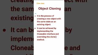 Object Cloning (48) #corejava