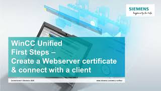 05 WinCC Unified Create WebServer Certificate Connect Client