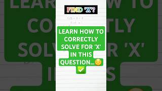 FIND 'X'? #solveforx #findx #maths #mathssolving #learnmaths #short #shortsfeed