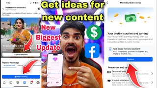 Get ideas for new content facebook 🤑 Your Profile is Earning Money 😍 Get ideas for new content