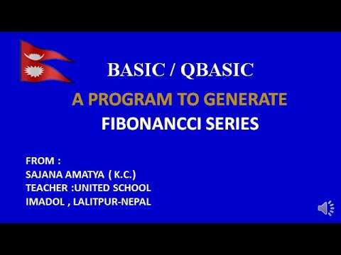 A QBASIC PROGRAM TO GENERATE FIBONANCCI SERIES