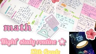 Night study routine 🌙... making notes 📒....12th grade edition 🌺...night owl 🦉.... backlogs 🤧