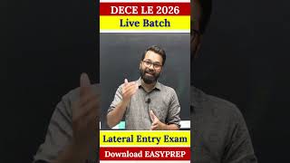 DECE LE 2026 | Live Batch | Lateral Entry Exam | DECE LE Exam #lateralentry #decele2026