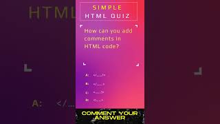 How can you add comments in #html #coding #shorts