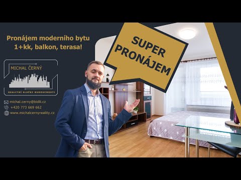 Pronájem moderního bytu 1+kk, s balkonem, prostornou terasou a parkovacím stáním!