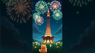 🇵🇰 Minar-e-Pakistan Fireworks | Defence Day 3D Shorts
