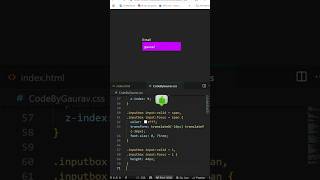 ✍️ Input Field Animation using HTML & CSS #webdevelopment #coding #htmlcss #shorts