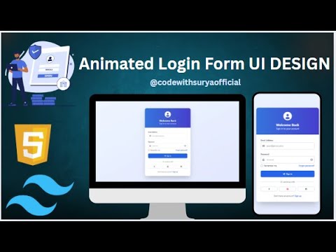 🔴 Create a Stunning Animated Login Form Using Tailwind CSS
