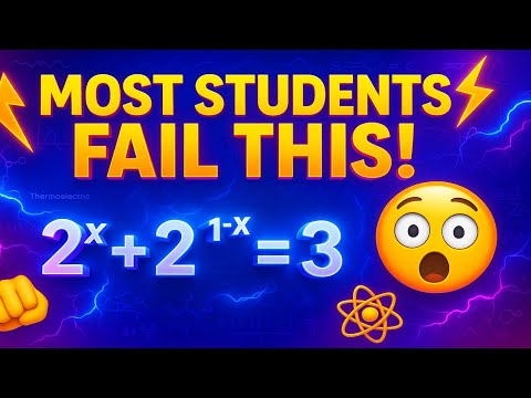 Most Students Fail This Math Olympiad Question! | 2^x + 2^(1-x) = 3 | Easy Solution