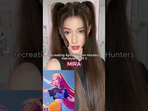 so addicted to Kpop Demon Hunters rn😅 SO HERE’S A MIRA HAIRSTYLE TUTORIAL💗 #kpopdemonhunters #Mira