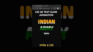 Amazing CSS 3D Text Animation Effect with Glow