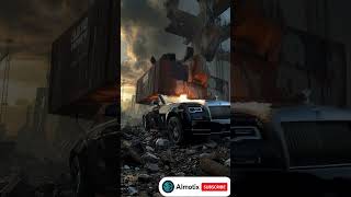 Crane Collapses on Sports Car – Full Impact! 🏗️💥#AIDriven #HyperRealistic #Shorts