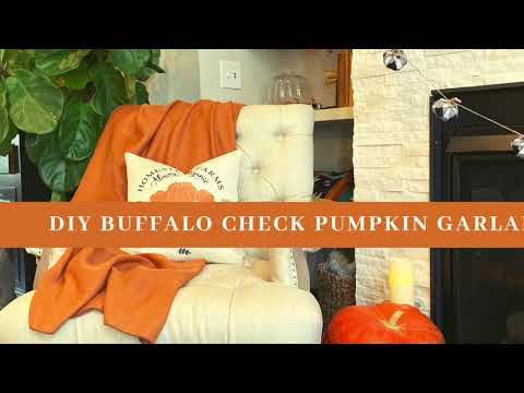 DIY Buffalo Check Pumpkin Garland