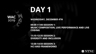 Web Audio Conference 2019 - DAY 1