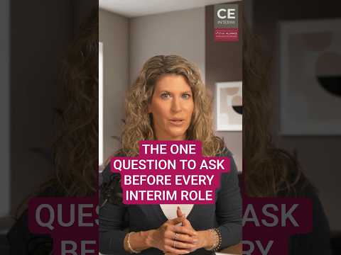 The ONE QUESTION to Ask Before Every Interim Role