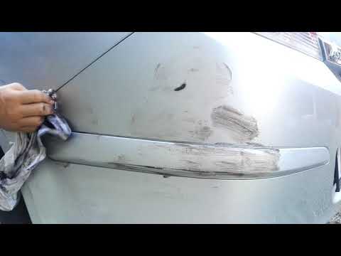 How to Remove Paint Scuffs Crash Paint ink FIx With Abrasive Past Polish
