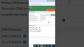 Configure DNS Server on Fortigate Firewall