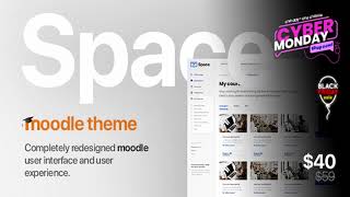 Space v1.0.10 | Premium Moodle Theme based on Bootstrap 4 | Black Friday to Cyber Monday 2018 |