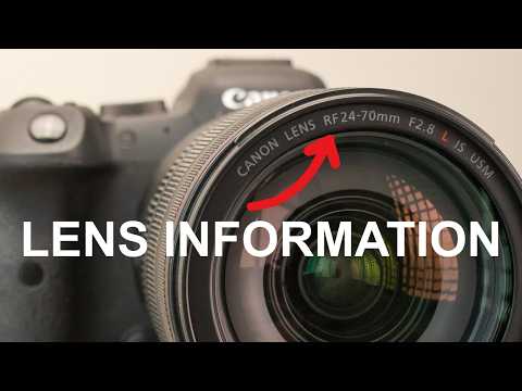 Technical information in front of the lens, (for beginners)