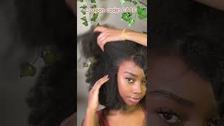 Wig Where?!😯Afro Curly Lace Wig Installation | 4C Type Curly Natural Hair Review Ft.@UlaHair