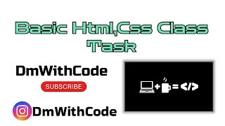 Basic Html Css TasK | DmWithCode | 🌐🔗👨🏻‍💻 #website  #development #trending #viralvideo #explore