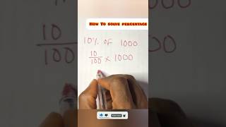 how to solve simple % #MathTricks #Percentage #LearnMath #MathMadeEasy #StudyTips #MathHelp