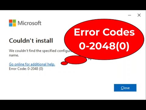 Fix Error code: 0-2048 (0) Couldn't Install  | How To Fix Microsoft Office Couldn't Install Error