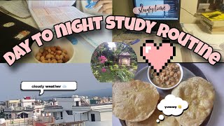 Day to night study routine🌷|| A day in my life🌼 | notes taking, eating and studying 📝
