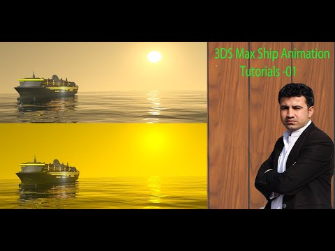 3D Max Animation, Day Light,Camera,Water Wave View Effect  Setting's Hindi & Urdu Tutorials -01
