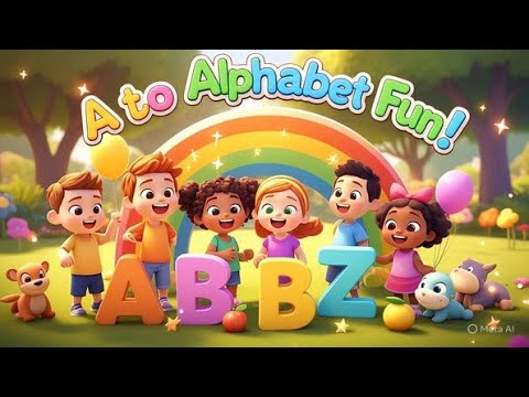 🏷️ Title:A to Z Alphabet Rhyme for Kids | Fun Learning with 3D Cartoon Characters! 🎉