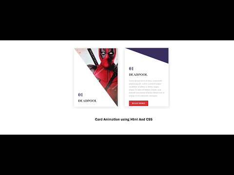 Card Animation using Html And CSS