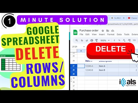 Google Sheets Tutorial  How to Delete Rows or Columns