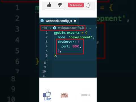8 Webpack Server : Create Micro Frontends   #shorts