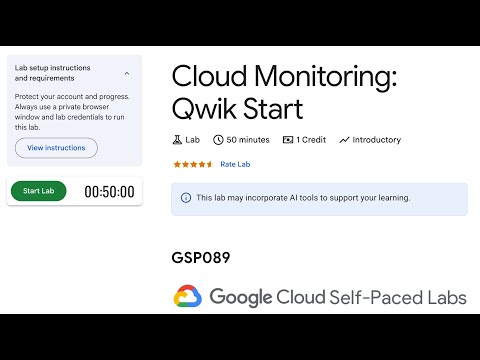 GSP089-Cloud Monitoring: Qwik Start | Google Cloud Qwiklabs 2025