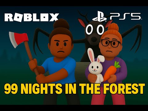 Surviving 7 Nights in Roblox 99 Nights in the Forest 🦌🏕️🪵 (Funny Family Gameplay!) #curryrintv