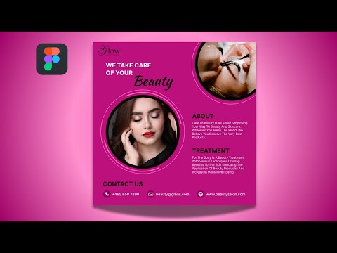 Beauty Salon Social Media Post Design in Figma | Step by Step Tutorial