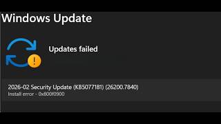 Fix Update KB5077181 Not Installing Install Error Code 0x800f0900 On Windows 11(Version 25H2/24H2)