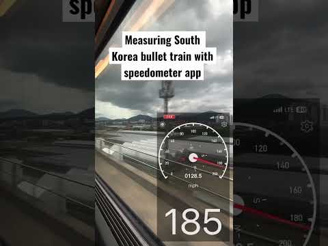Measuring South Korea Bullet Train with Speedometer App #techtips #phonehacks #southkorea #train