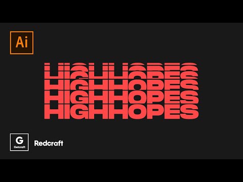 Stacked Text Pattern Tutorial | Deconstructed Text | Adobe Illustrator