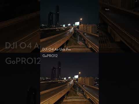 DJI O4 Air Unit PRO vs GOPRO 12 LOW LIGHT TEST #shorts