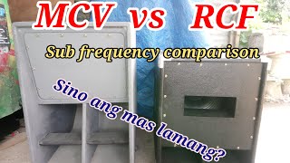 MCV vs RCF box, sub frequency comparison
