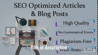 Do a seo article writing, blog writing, and content writing