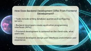 How Does Backend Development Differ From Frontend Development? | Server Logic Simplified News
