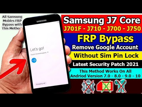 Sumsung J7 Core J7 Nxt (J701F) Google / Frp Bypass - Without Sim Pin Lock - Samsumg Frp Bypass Tool